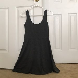 A line dark grey dress